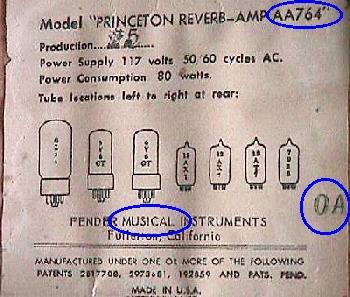 Fender Deluxe Tube Chart